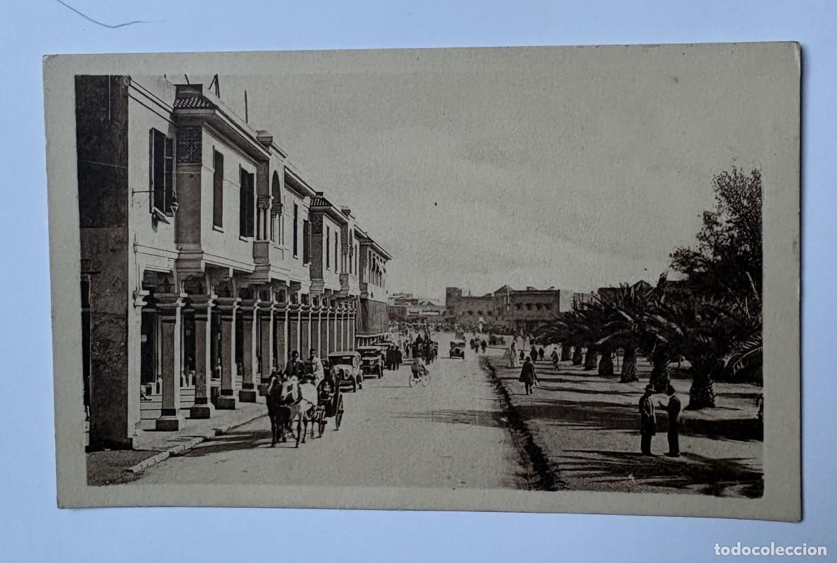 Postales: Marrakech (Marruecos), Avenue de la Koutoubia