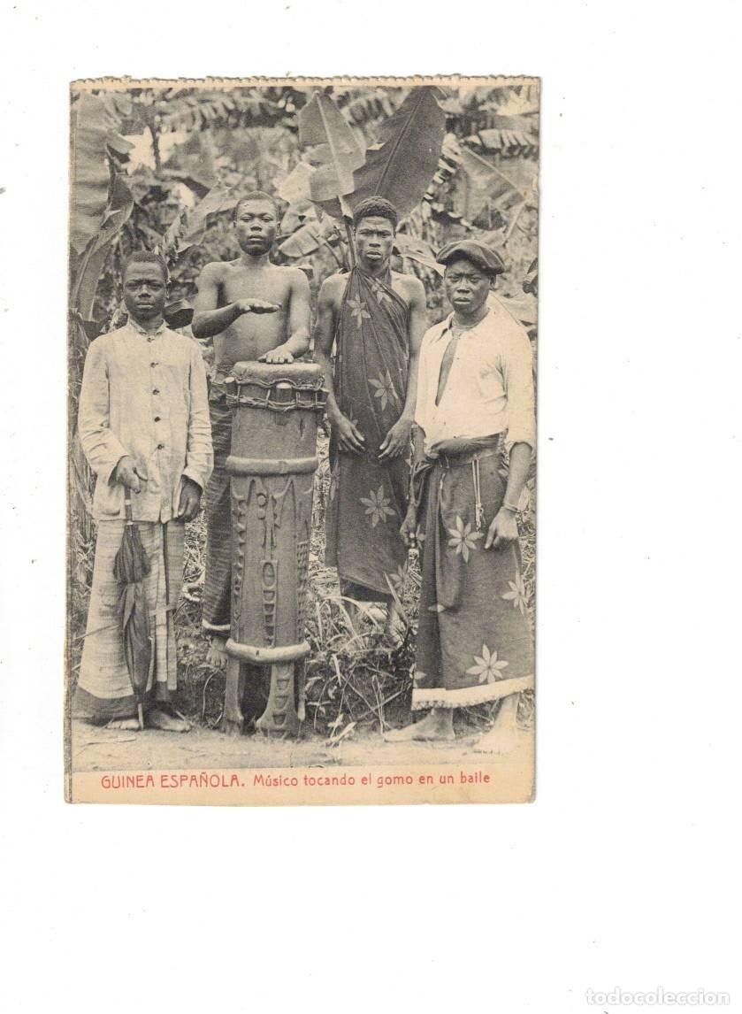 Postales: GUINEA ESPA&Ntilde;OLA. M&Uacute;SICO TOCANDO EL GOMO