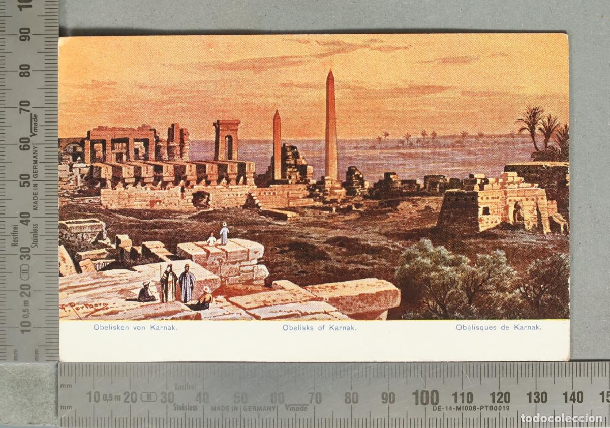 Postales: POSTAL. Obelisken von Karnak / Obelisks of Karnak / Ob&eacute;lisques de Karnak - Friedrich Perlberg