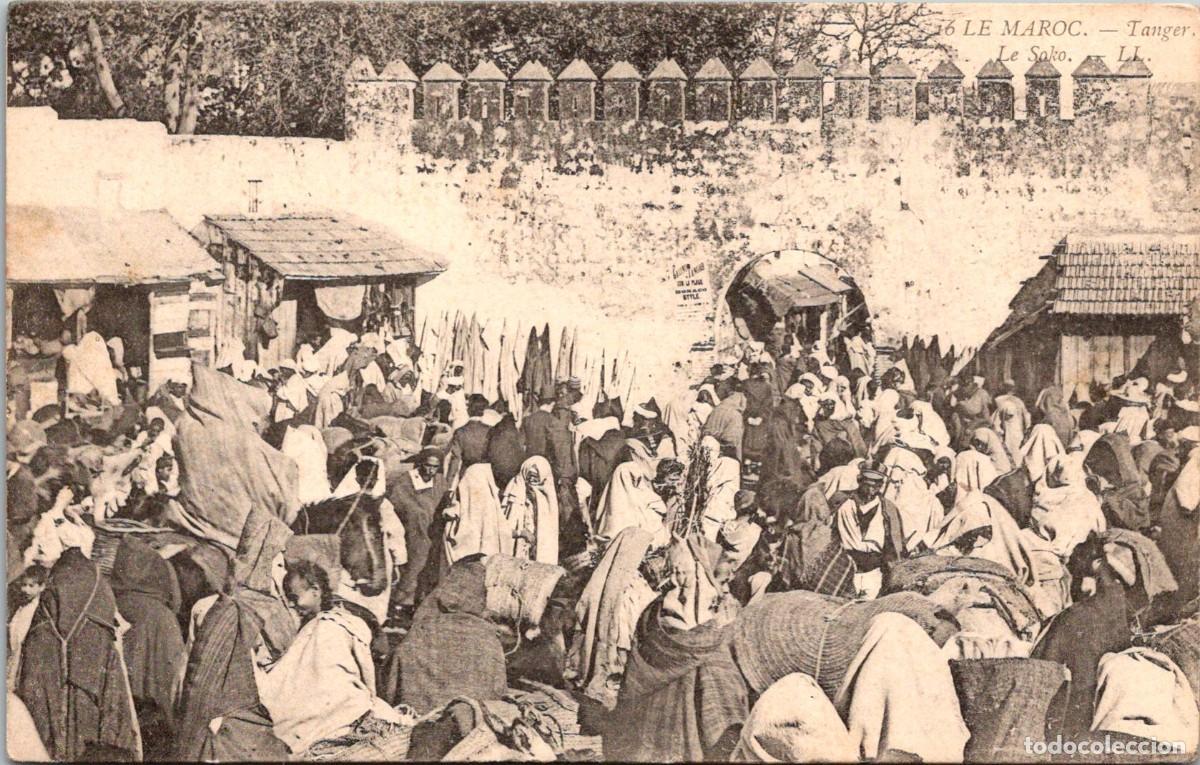 Postales: Marruecos - Le Maroc - Tanger - Le Sako - Ed. LL. n&ordm; 16 - Reverso sin dividir - 142x90mm
