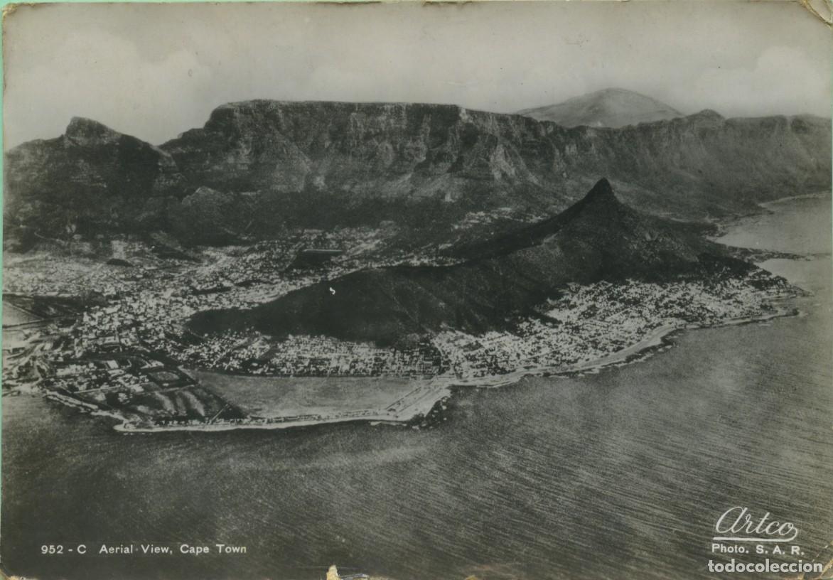 Postales: Vista a&eacute;rea de CIUDAD DEL CABO. Circulada en 1949. ED. ART PUBLISHERS
