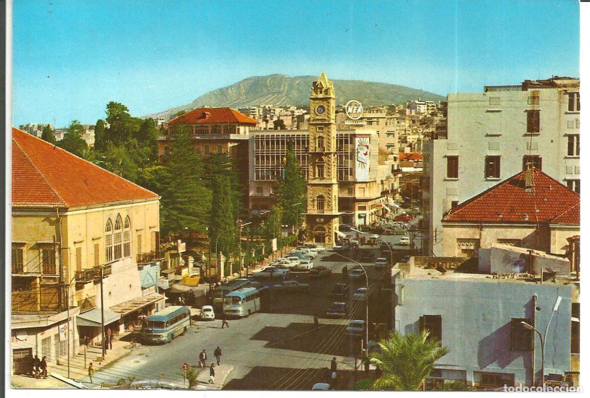 Postales: POSTAL LEBANON (L&Iacute;BANO) - TRIPOLI, PLAZA DE TELL - CIRCULADA