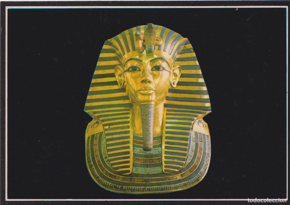 Postales: EGIPTO, GOLDEN MASK OF TUTANKHAMON DINASTY XVIII - SOUND & VISION 41050 -S/C