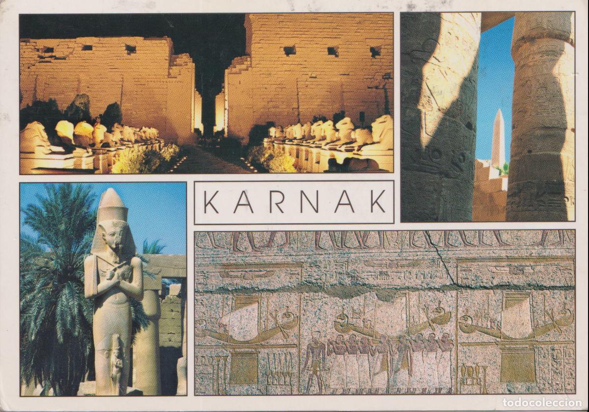 Postales: EGIPTO, KARNAK, OBLISK OF TUTHMOSIS I, MURO EXTERIOR SANTUARIO - PHOTO M.EL BAYOUMY - CIRCULADA