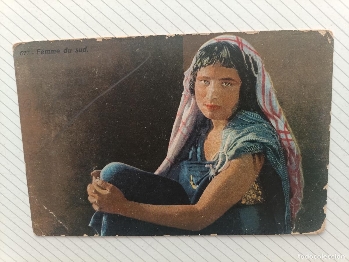 Postales: Femme norteafricana, postal antigua