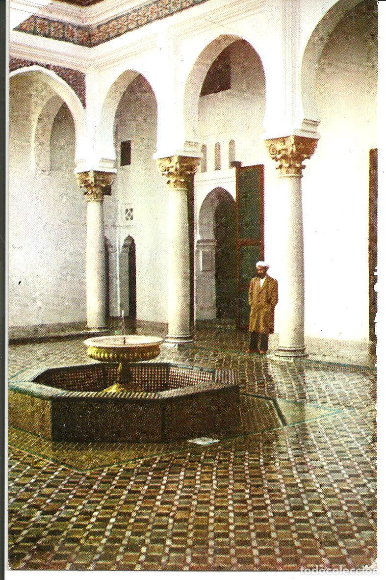 Postales: POSTAL TANGER - PATIO DEL PALACIO DE LOS SULTANES - A&Ntilde;O 1962 (SIN USAR)