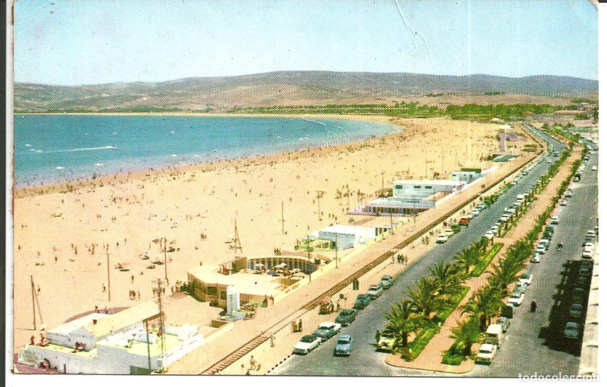Postales: POSTAL TANGER - UNA VISTA DE LA PLAYA - A&Ntilde;O 1962 (CIRCULADA)