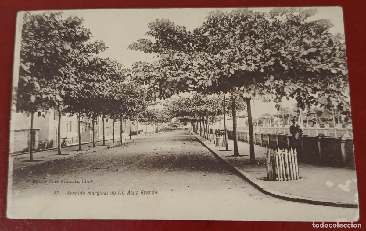 Postales: TARJETA POSTAL AVDA MARGINAL DO RIA AGUA GRANDE - SAO TOME Y PRINCIPE 1920