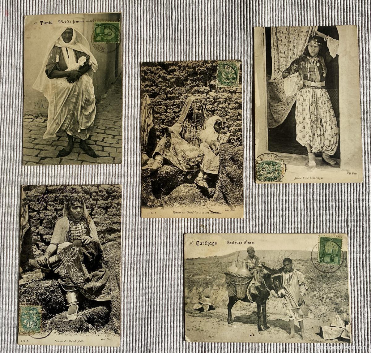 Postales: LOTE DE 5 POSTALES NORTEFRICANAS DE PPS. S.XX