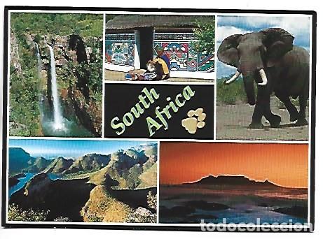 Postales: MAC MAC FALLS - NDEBELE WOMAN - ELEPHANT - BLYDE CANTON - CAPE TOWN.- SOUTH AFRICA