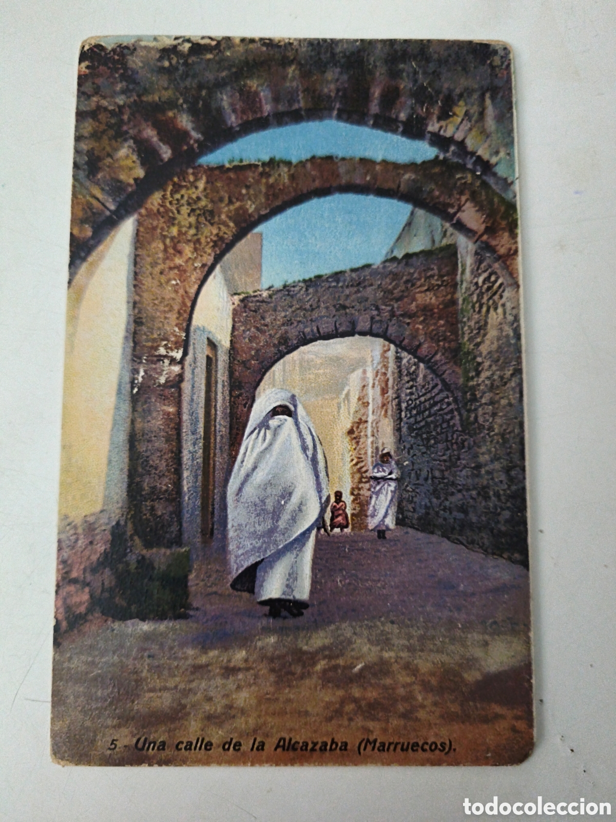 Postais: Postal Una calle de la Alcazaba Marruecos
