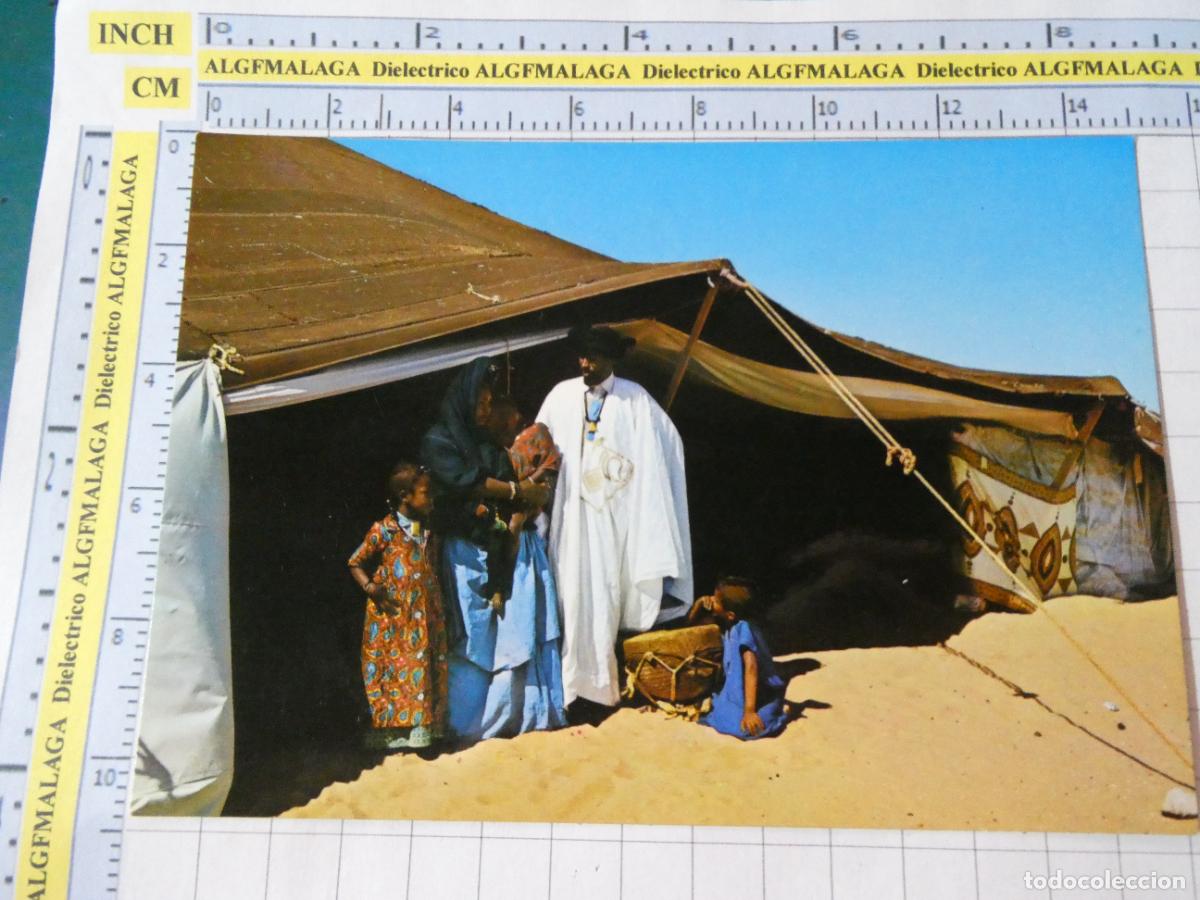 Postales: POSTAL DE SAHARA ESPA&Ntilde;OL. A&Ntilde;O 1971. SAHARAUI EN SU JAIMA FAMILIA 30034 RABADAN. 2272