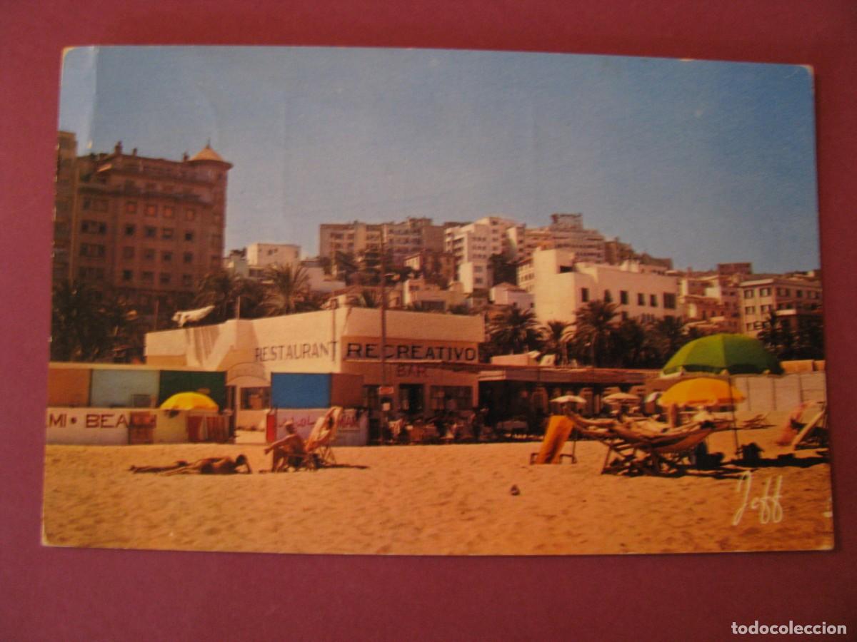Postales: POSTAL DE MARRUECOS. TANGER, PLAYA Y AVENIDA DE ESPA&Ntilde;A. ESCRITA