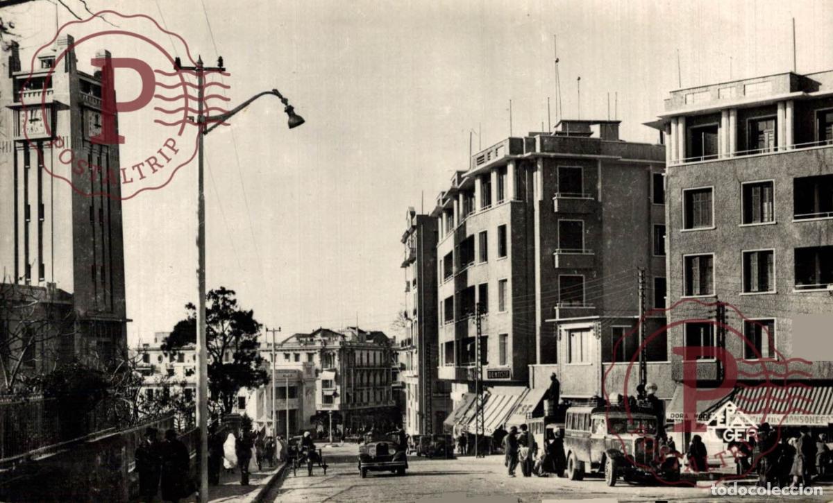 Postales: ARGELIA. ALGERIE. MOSTAGANEM. HOTEL DE VILLE ET AVENUE ANATOLE FRANCE.