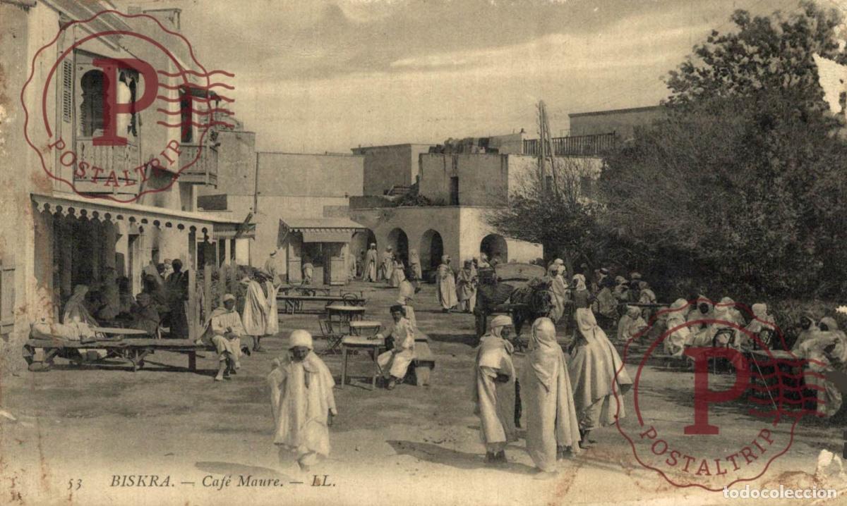 Postales: ARGELIA. ALGERIE. BISKRA. CAFE MAURE.