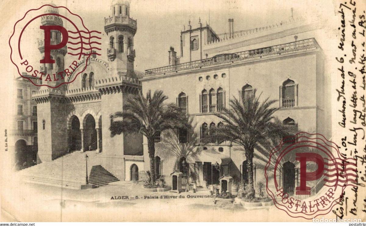 Postales: Alger Palais dHiver du Gouverneur ARGELIA ALGERIA ALG&Eacute;RIE