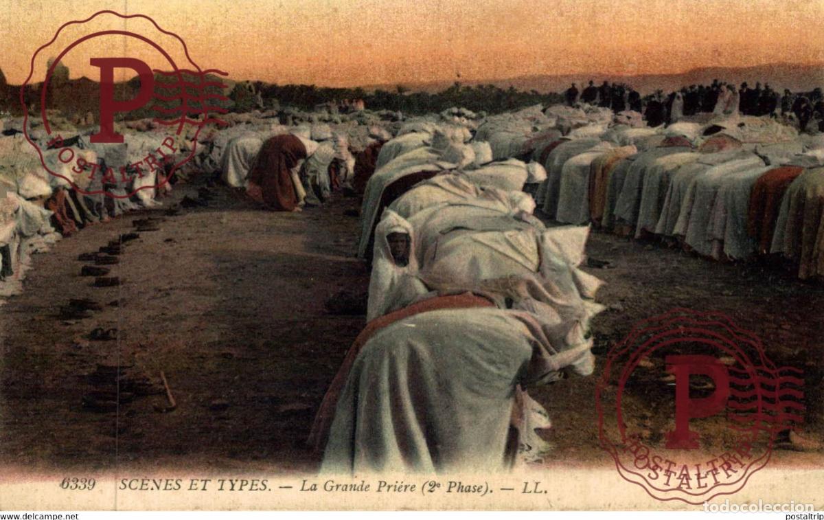 Postales: Scenes et types La Grande Pri&eacute;re ARGELIA ALGERIA ALG&Eacute;RIE