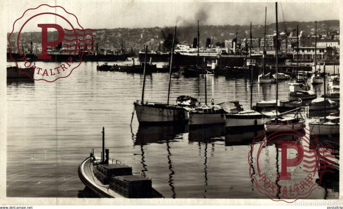 Postales: Alger La Gare maritime Les courriers de France ARGELIA ALGERIA ALG&Eacute;RIE