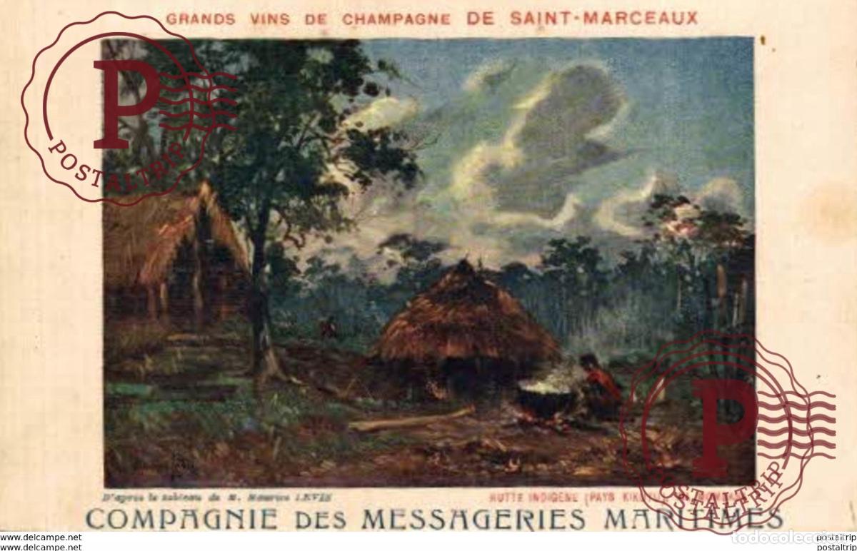 Postales: KENIA. MOMBASA. Compagnie des Messageries maritimes - Hutte Indig&egrave;ne Pays Kikuyu via Mombasa