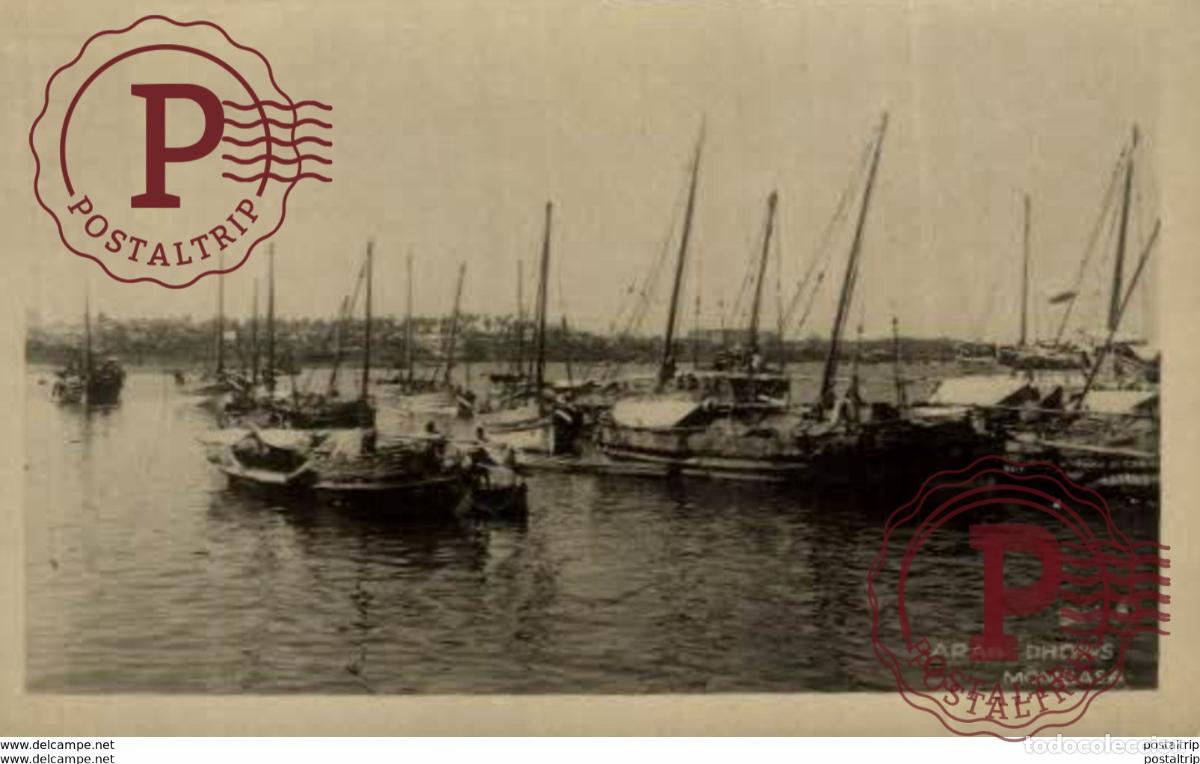 Postales: KENIA. MOMBASA. ARAB DHOWS. REAL PHOTO. . PLAIN BACK
