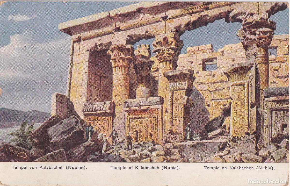 Postales: POSTAL DE LA OBRA DE FRIEDRICH PERLBERG, NUVIA, TEMPLO DE KALABSHA &ndash; SERIE 775 N&ordm;20 &ndash; S/C