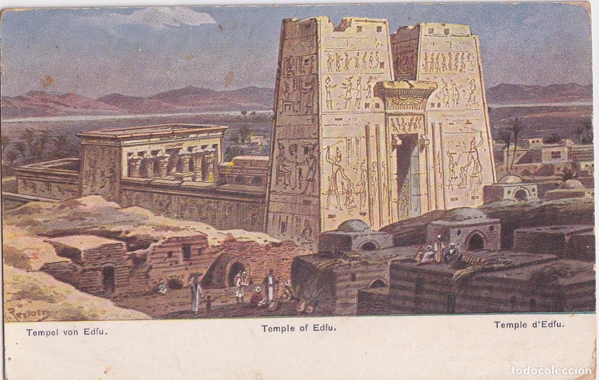 Postales: EGIPTO, ALTO EGIPTO, ANTIGUA APOLLINOPOLIS, TEMPLO DE EDFU &ndash; AEGYPTEN S764 N&ordm;13 &ndash; S/C