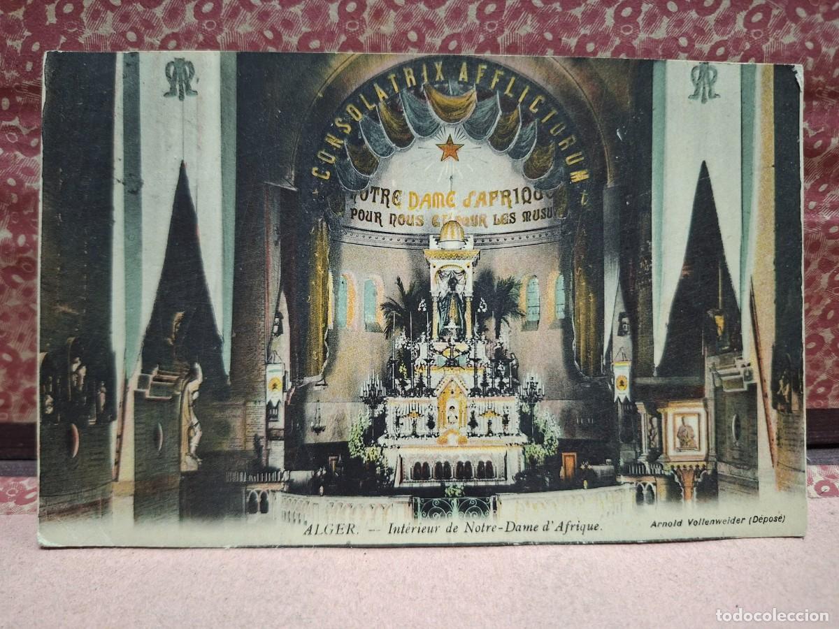 Postales: ANTIGUA POSTAL RELIGIOSA VIRGEN DE AFRICA ARGEL ARGELIA