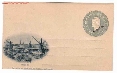 Postais: REPUBLICA ARGENTINA , DARSENA SUD