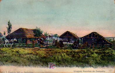 Postales: URUGUAY. RANCHOS DE CAMPA&Ntilde;A. - Foto 1
