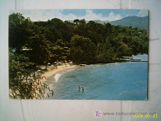 Postales: POSTAL DE AEROLÍNEAS PAN AM. IMPRIMIDA EN USA. AÑOS 60. PLAYAS DE JAMAICA