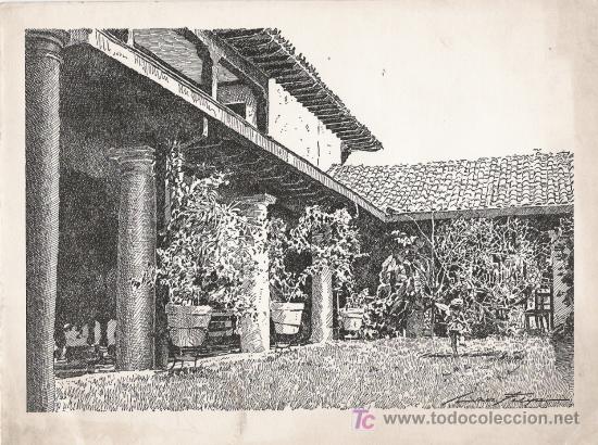 Postales: pOSTAL DE LA RESIDENCIA LA BERMEJA PATIO COLONIAL CARACAS DE 1964