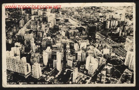 Cartoline: A-4377- Brasil. BRAZIL. Vista general do centro de San Paulo.