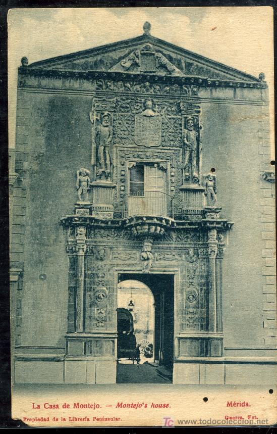 Postales: TARJETA POSTAL DE MERIDA, LA CASA DE MONTEJO - Foto 1