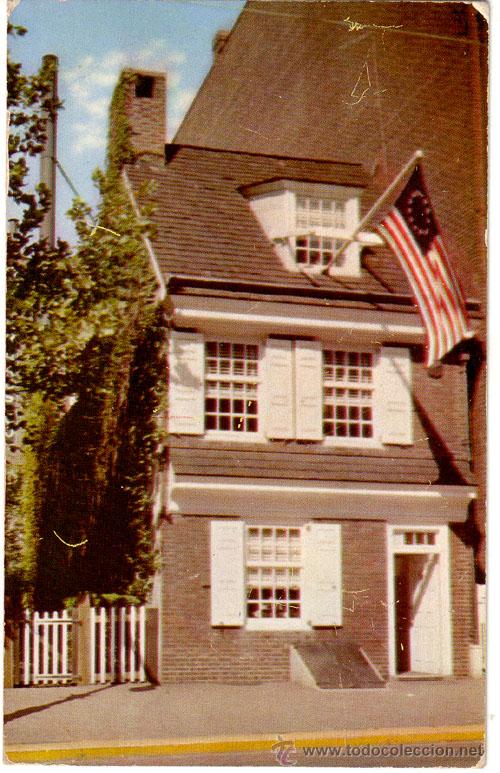 Postcards: N&ordm; 17750 BETSY ROSS HOUSE PHILADELPHIA
