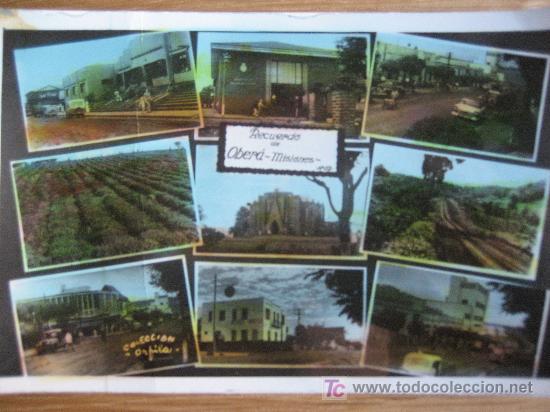 Postales: Ober&aacute;. Misiones. Postal multivistas. Escrita 1961. - Foto 1