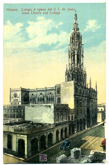 Cartoline: HABANA, COLEGIO E IGLESIA DEL S. C. DE JESUS,    P24870