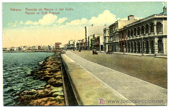 Cartoline: HABANA, AVENIDA DE MACEO O DEL GOLFO,    P24873
