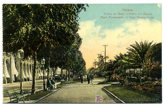 Cartoline: HABANA, PASEO DE MARTI O PRADO POR PAYRET,    P24874