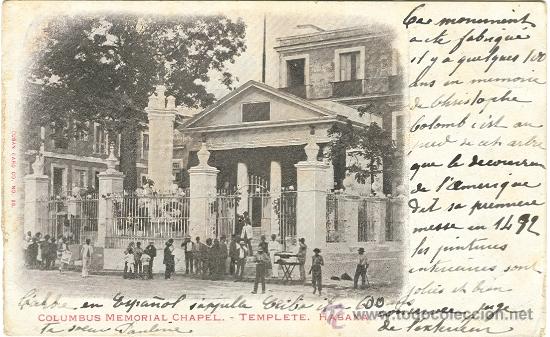 Postales: HABANA. CAPILLA EN HONOR A CRIST&Oacute;BAL COL&Oacute;N. HACIA 1900.