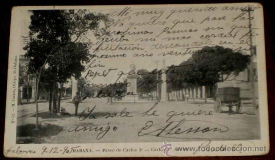 Postkarten: ANTIGUA POSTAL DE LA HABANA - CUBA - PASEO DE CARLOS III - CIRCULADA.