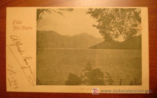 Cartes Postales: ARGENTINA. LAGO GUTI&Eacute;RREZ. FELIZ A&Ntilde;O NUEVO. 1902.