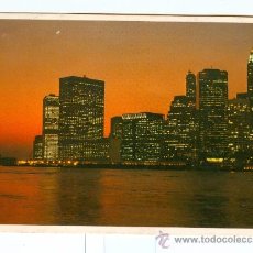 Postales: BEAUTIFUL DOWNTOWN SKYLINE AT NIGHT (NEW YORK). Lote 18618380