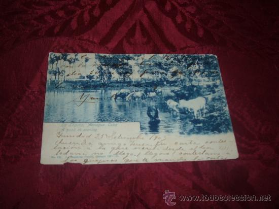 Postkarten: la laguna,Managua,Cuba ,la moderna poesia circulada 1903