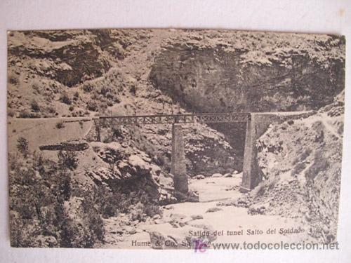 Postais: Antigua Postal :  Salida del tunel Salto del Soldado - SANTIAGO - Chile. Hume & Co.