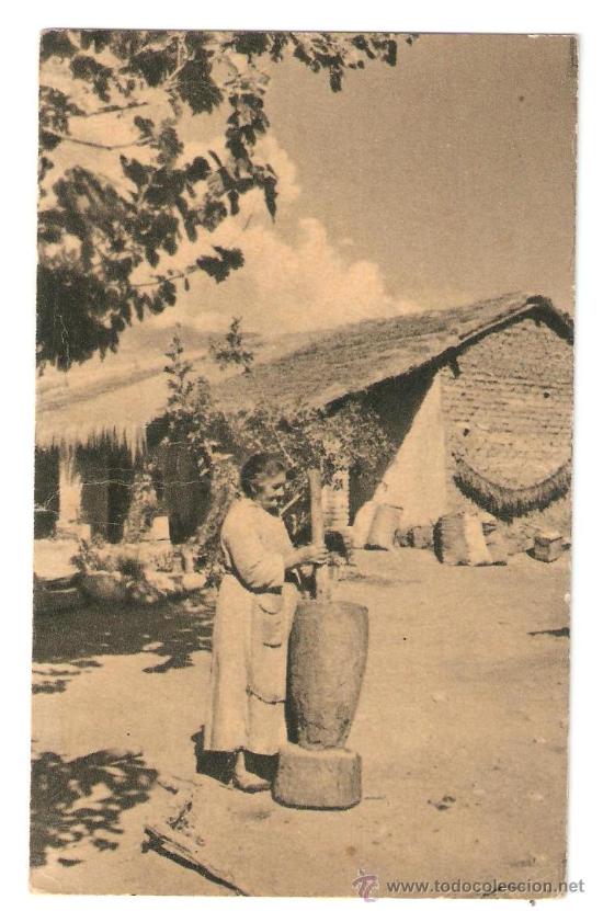 Postales: SERRANA CON SU MORTERO. ESCRITA EN 1962