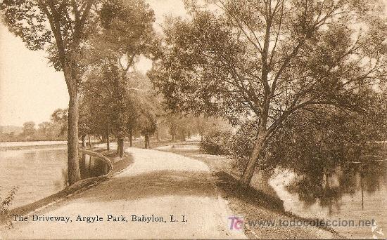 Postales: THE DRIVEWAY, ARGYLE PARK - BABYLON (LONG ISLAND) NEW YORK