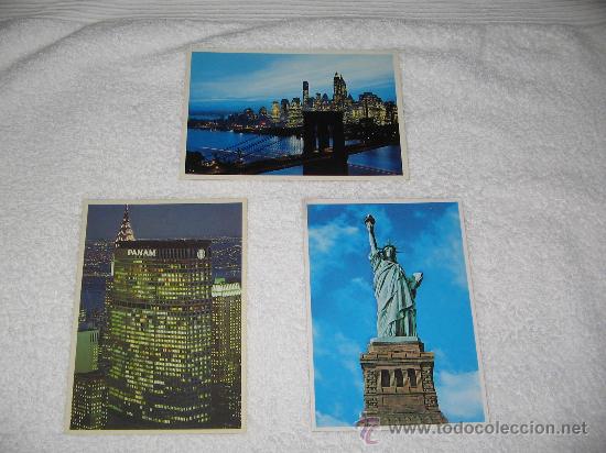 Postales: LOTE DE 3 POSTALES DE NEW YORK - Foto 1