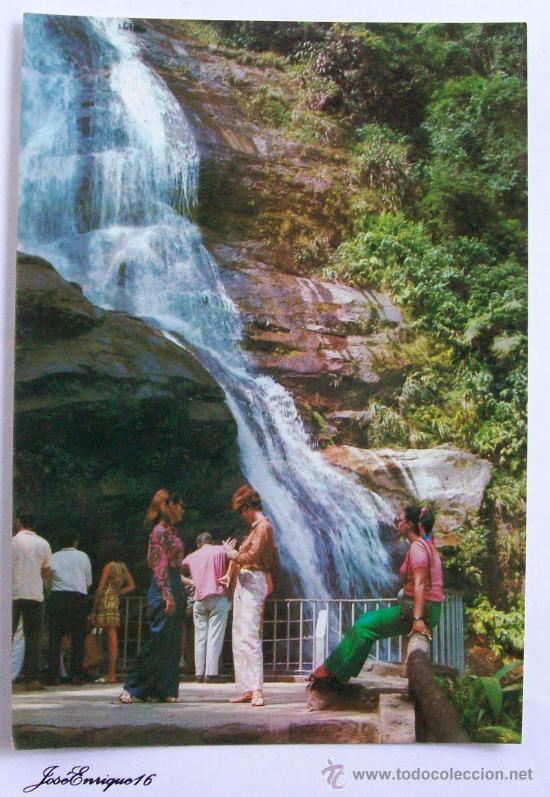 Cartoline: BRASIL TURISTICO, RIO DE JANEIRO. CASCATINHA FLORESTA DA TIJUCA.