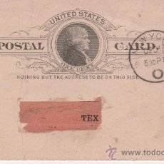 Postales: ESTADOS UNIDOS DE AMERICA - NEW YORK - 1891. Lote 24667903