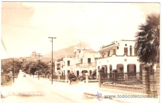 Postais: TARJETA POSTAL. MEXICO. MONTERREY. CALLE BOLIVAR. N&ordm; 35.